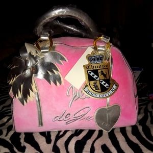 Juicy couture pink vintage bowling purse